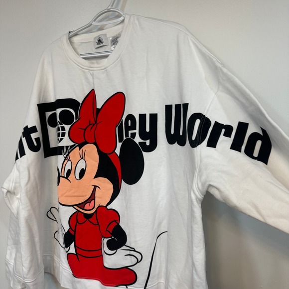 Disney World Womens Sweatshirt XXL Minnie Mouse Crewneck Long Sleeve Lounge - Picture 3 of 7